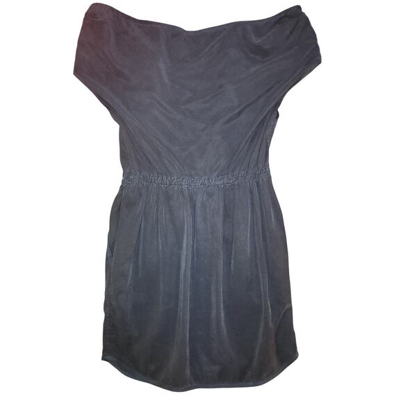 Wilfred Black Off Shoulder Mini Dress with Cap Sleeves Pockets Size 4 - Picture 1 of 7